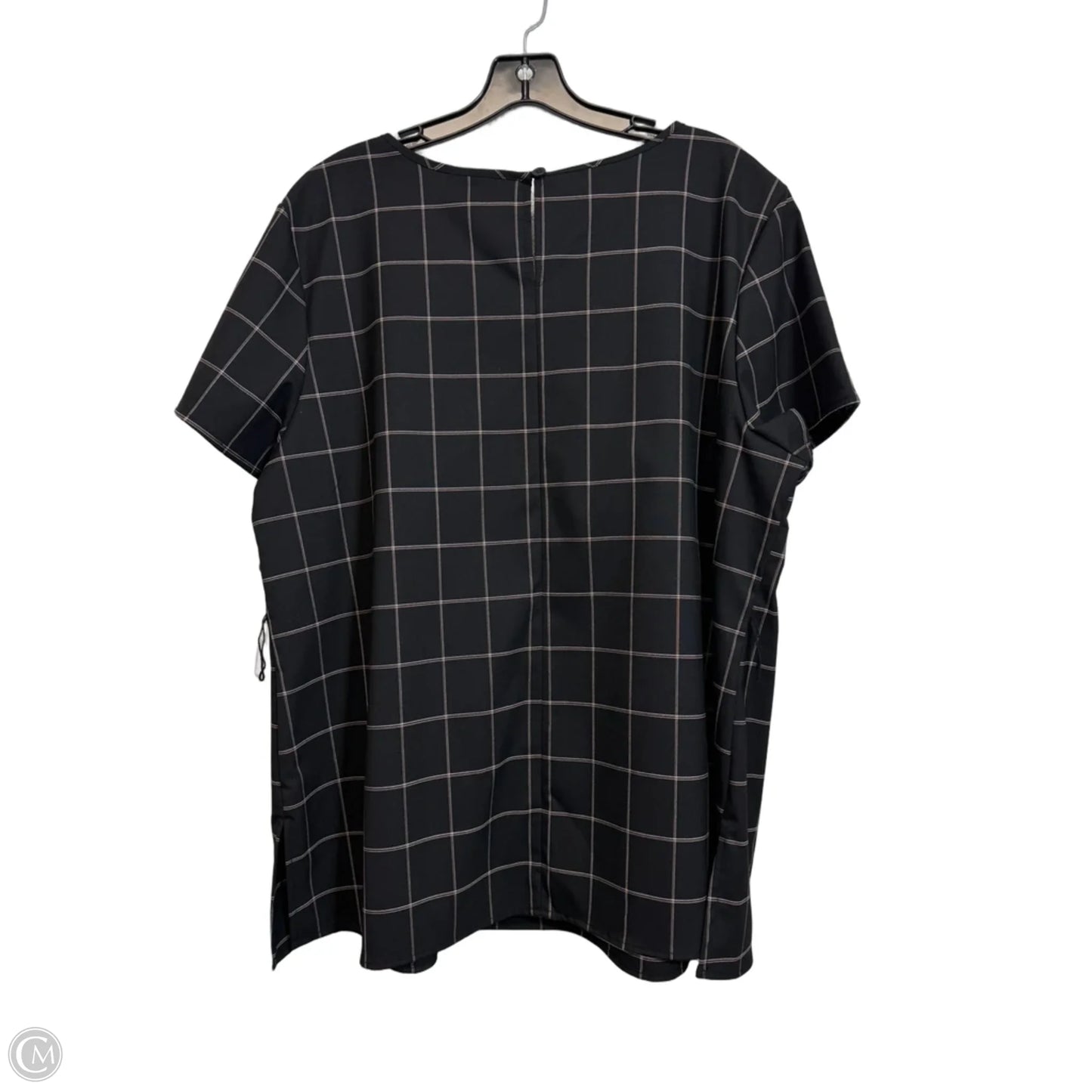 Top Short Sleeve By Liz Claiborne In Black, Size: Xxl