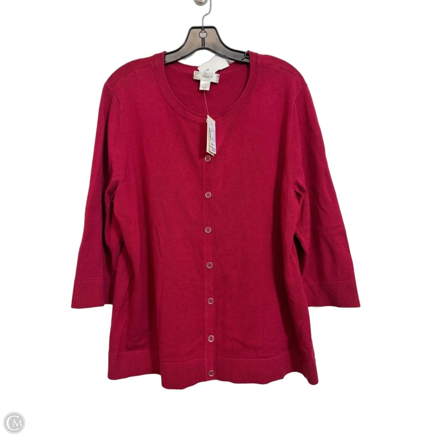 Cardigan By Cj Banks In Red, Size: 1x