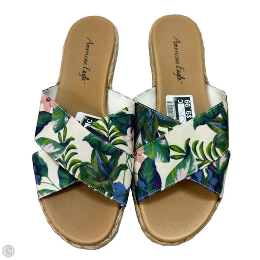 Sandals Flats By American Eagle In Tropical Print, Size: 8.5