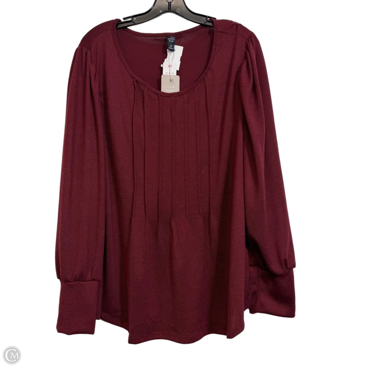 Top Long Sleeve By Clothes Mentor In Red, Size: 2x