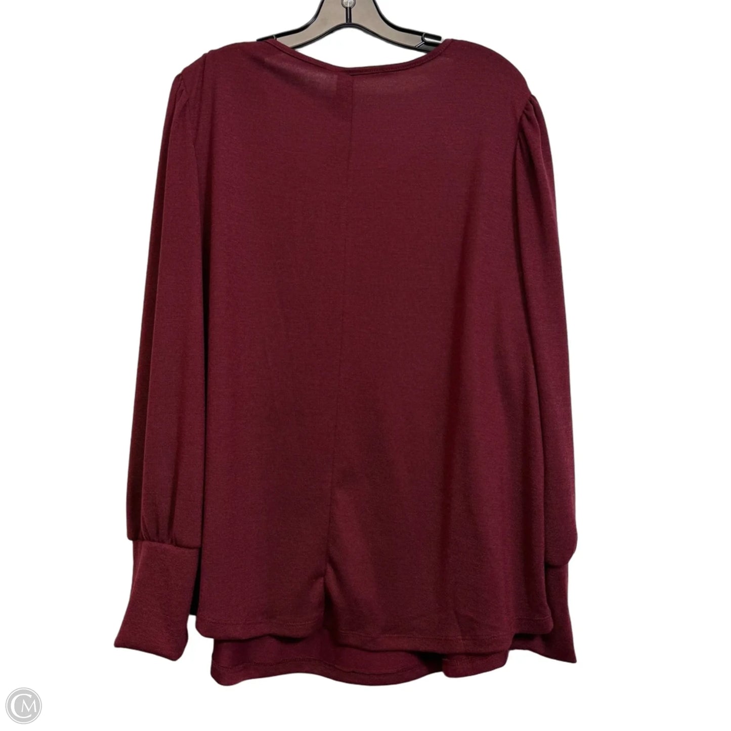 Top Long Sleeve By Clothes Mentor In Red, Size: 2x