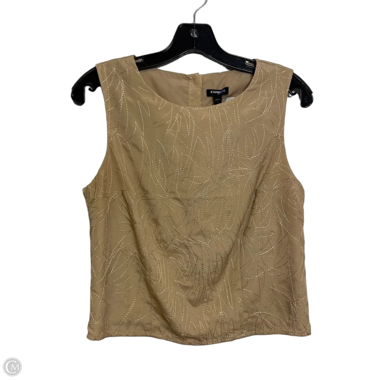 Top Sleeveless By Express In Gold, Size: S