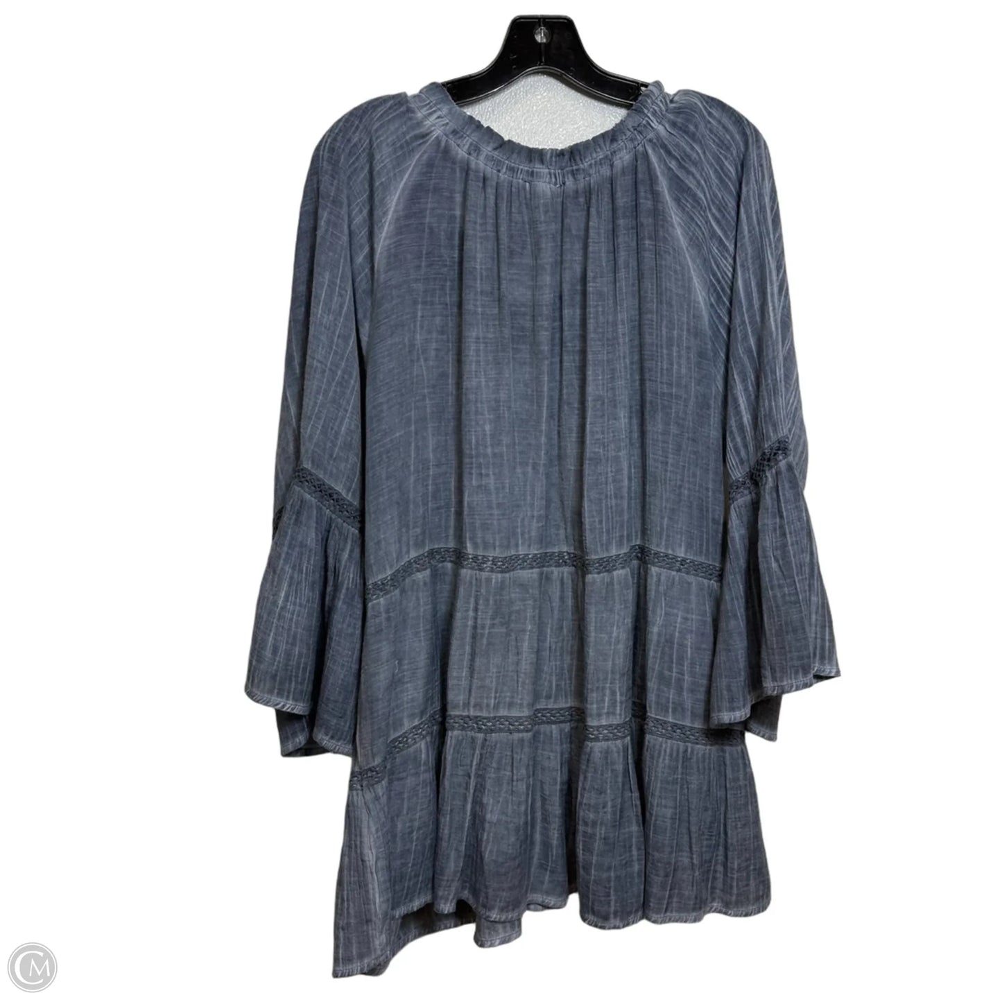 Top Long Sleeve By Spense In Blue, Size: L