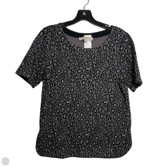 Top Short Sleeve By Loft In Animal Print, Size: S