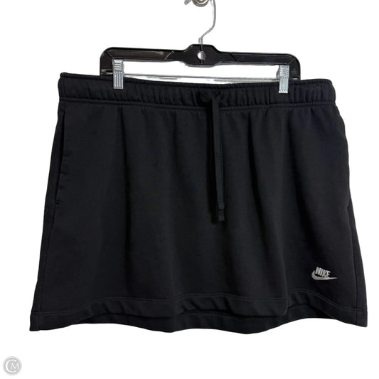 Athletic Skort By Nike In Black, Size: Xl