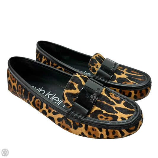 Shoes Flats By Calvin Klein In Animal Print, Size: 9.5