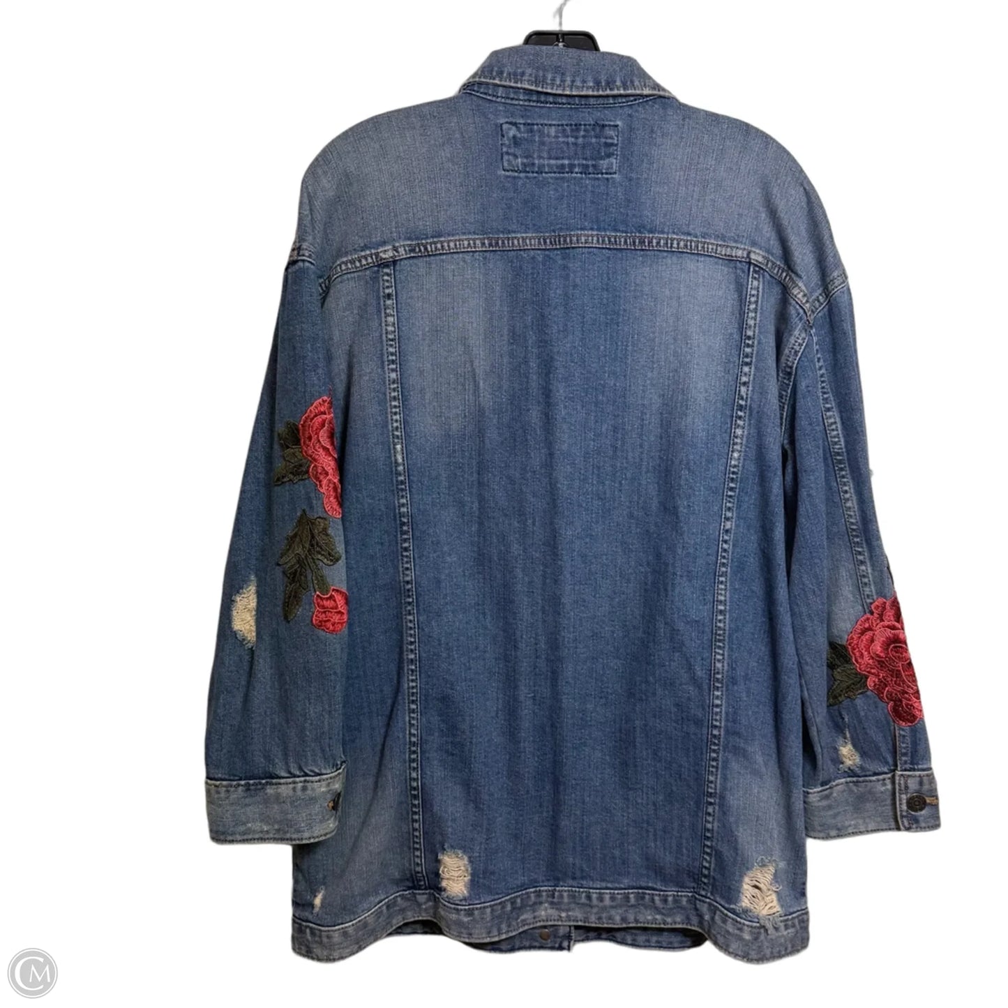 Jacket Denim By Express In Blue Denim, Size: M