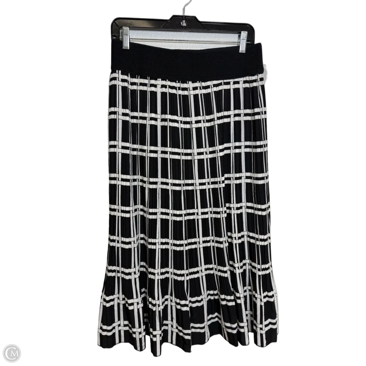 Skirt Midi By Clothes Mentor In Black & White, Size: L