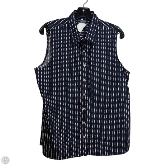 Top Sleeveless By Lands End In Polkadot Pattern, Size: L