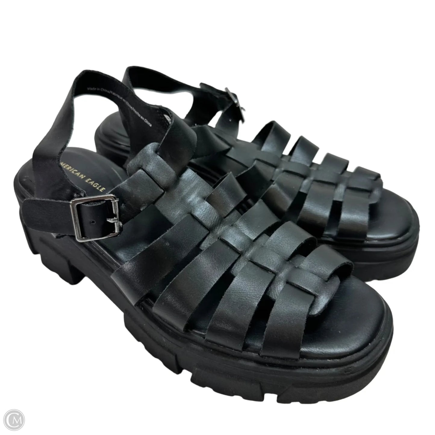 Sandals Heels Block By American Eagle In Black, Size: 8