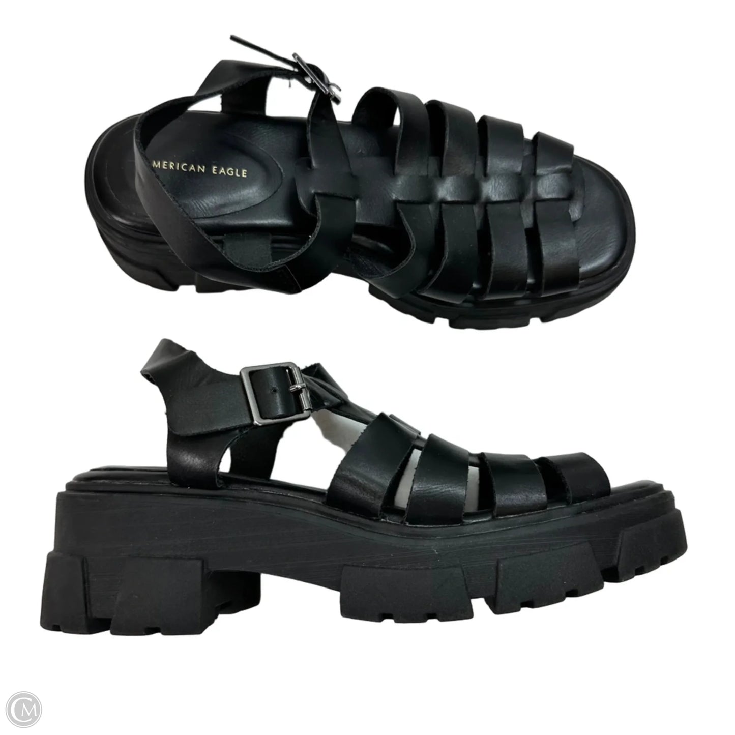 Sandals Heels Block By American Eagle In Black, Size: 8