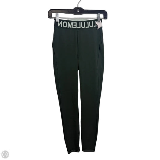 Athletic Leggings By Lululemon In Green, Size: Xs