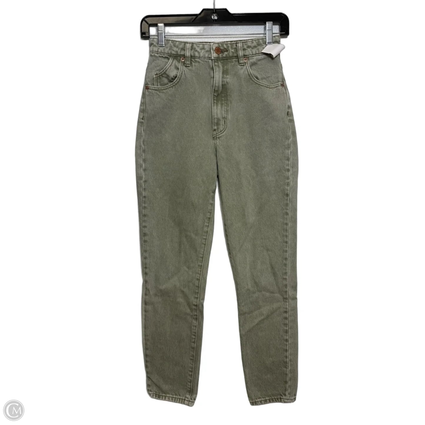 Jeans Skinny By Rollas In Green Denim, Size: 0