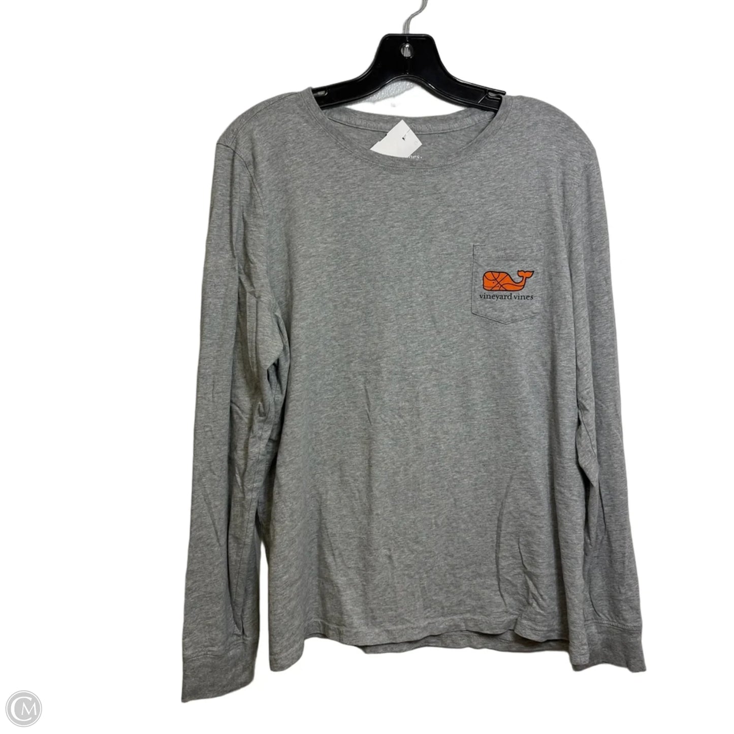 Top Long Sleeve By Vineyard Vines In Grey, Size: L