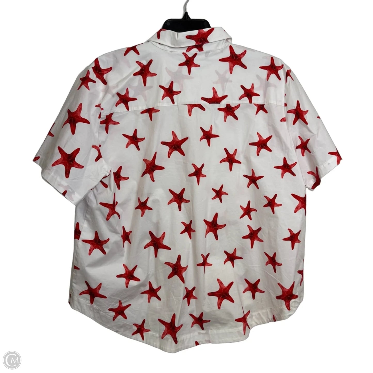Top Short Sleeve By Chicos In Nautical Print, Size: Xl