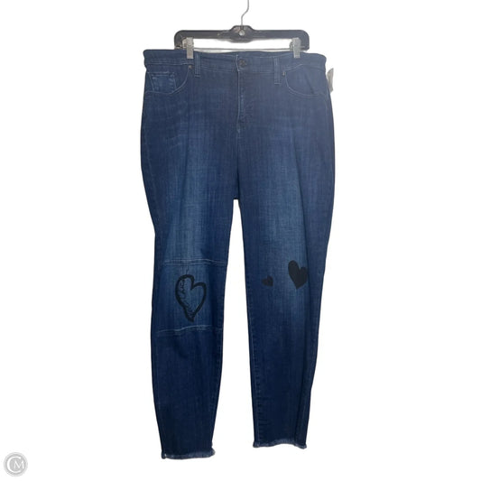 Jeans Cropped By Chicos In Blue Denim, Size: 16