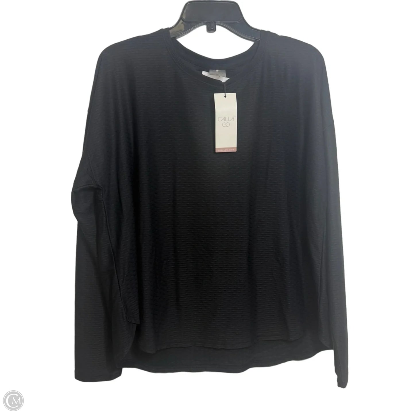 Athletic Top Long Sleeve Collar By Calia In Black, Size: Xl