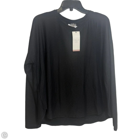 Athletic Top Long Sleeve Collar By Calia In Black, Size: Xl