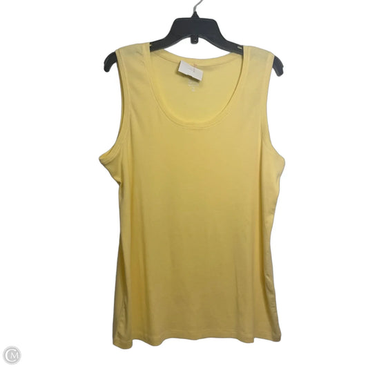 Tank Top By Chicos In Yellow, Size: Xl