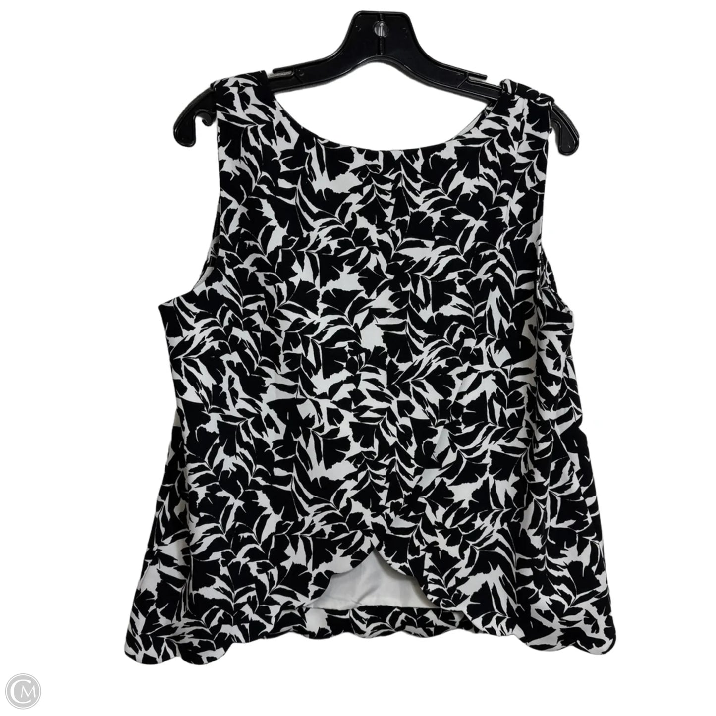 Top Sleeveless By J. Crew In Black & White, Size: M