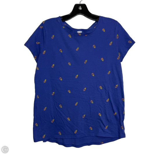 Top Short Sleeve Basic By Old Navy In Blue, Size: Xxl