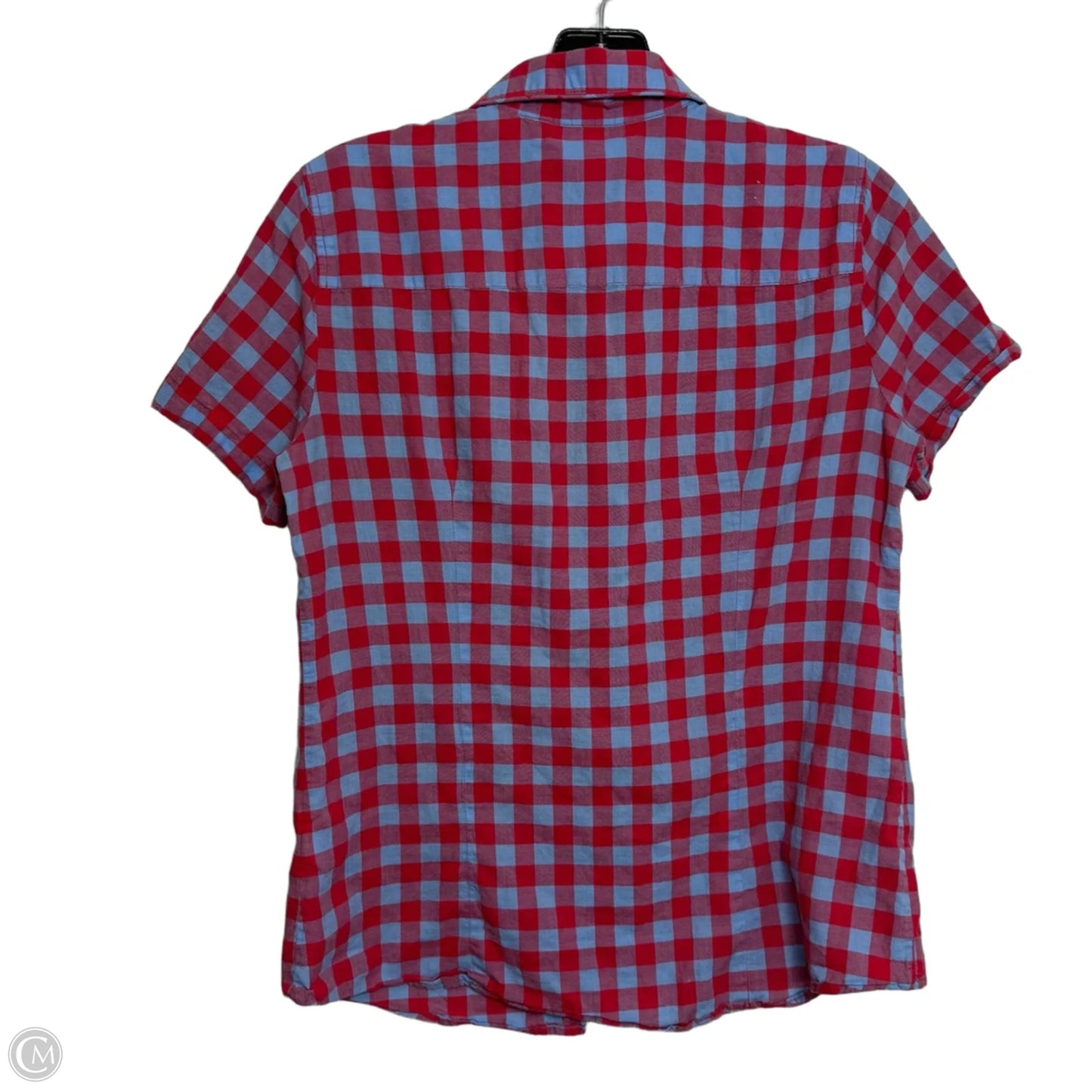 Top Short Sleeve By J. Crew In Checkered Pattern, Size: S