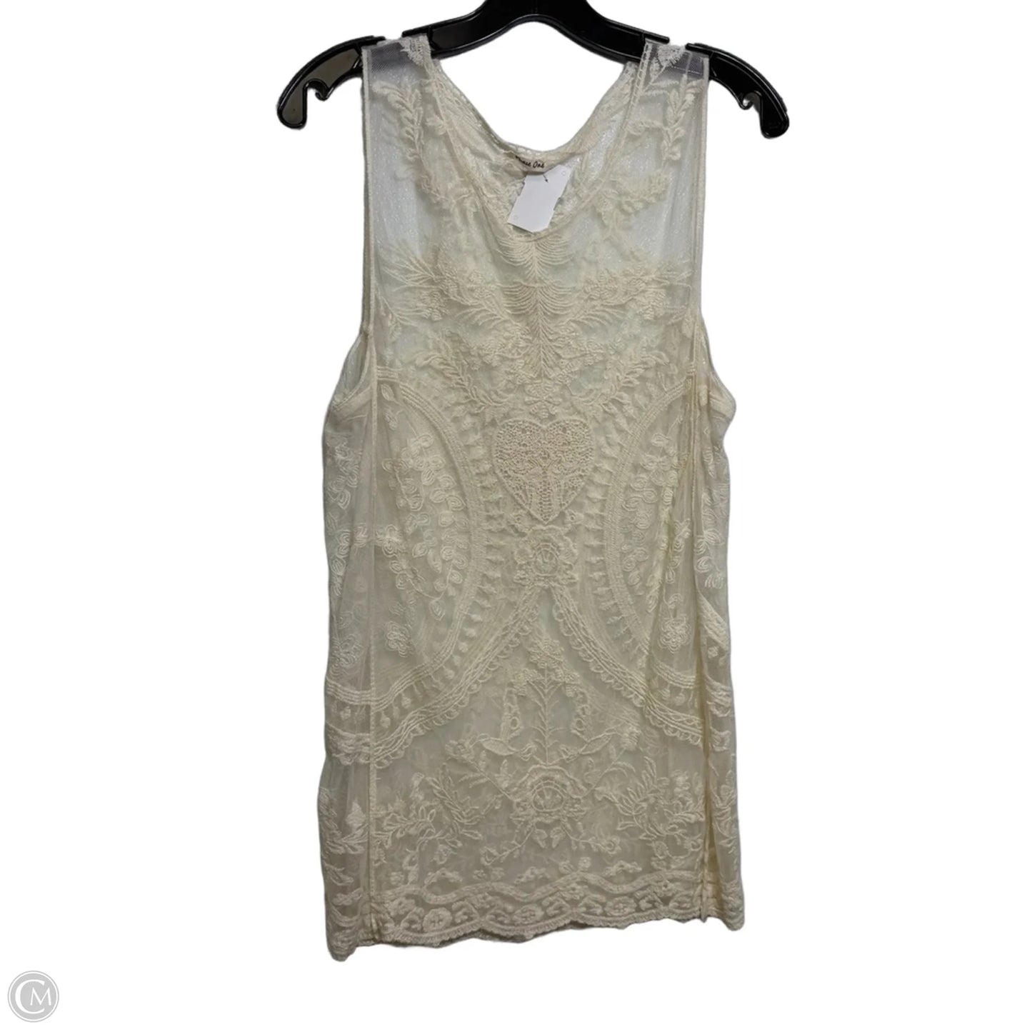Top Sleeveless By Clothes Mentor In Ivory, Size: L