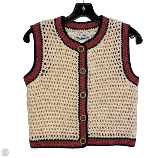 90s cardigan sweater Vest By REDONE In Ivory, Size: Xs