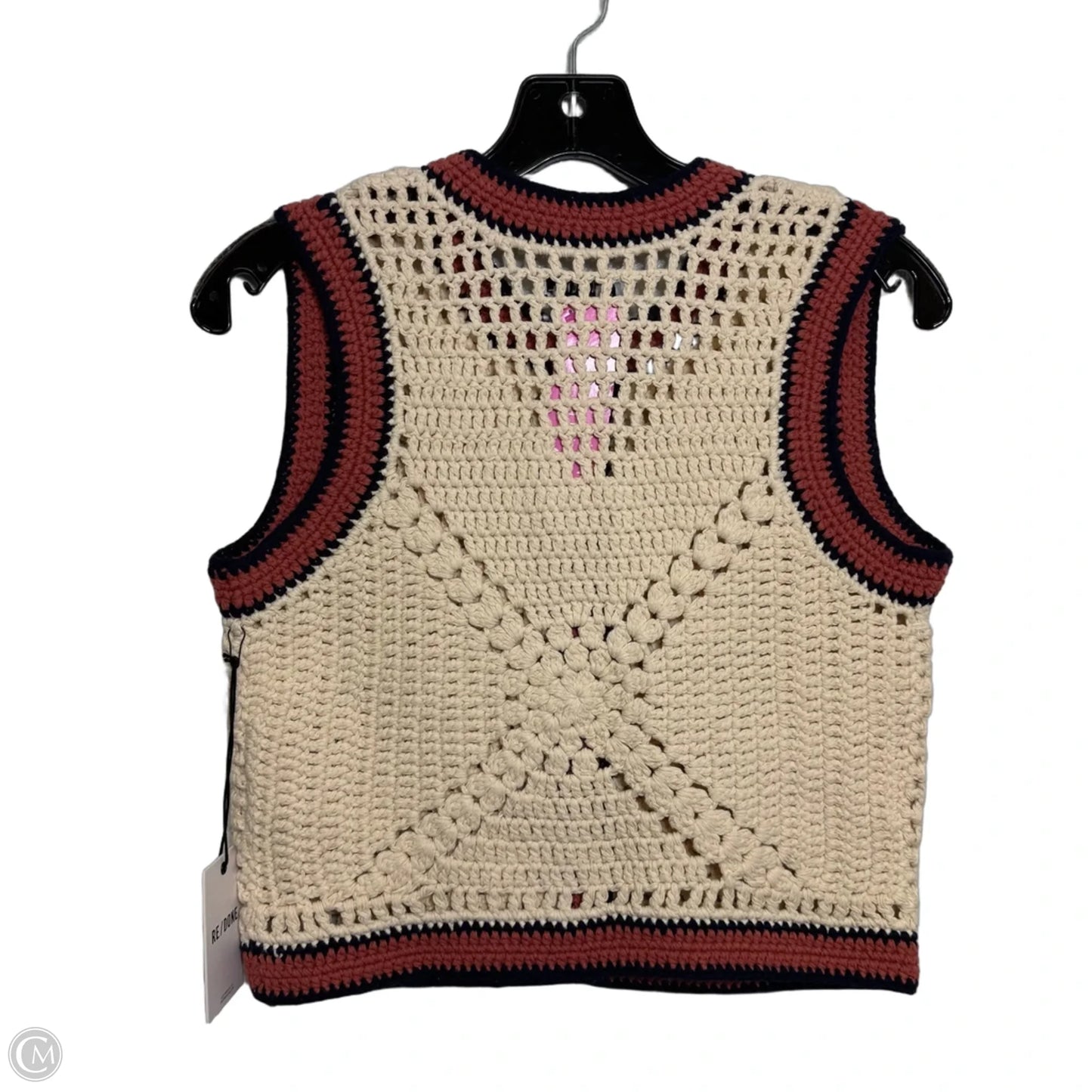 90s cardigan sweater Vest By REDONE In Ivory, Size: Xs