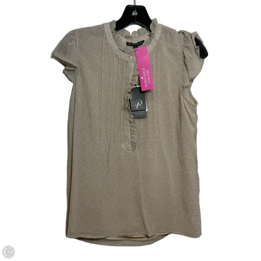 Top Sleeveless By Adrianna Papell In Taupe, Size: S