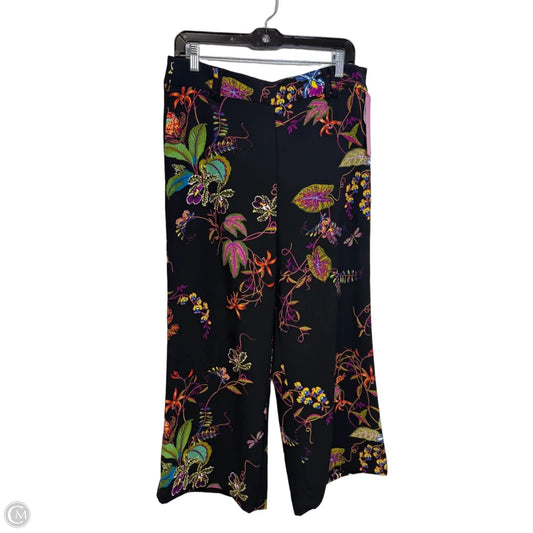 Pants Wide Leg By H&m In Floral Print, Size: 12