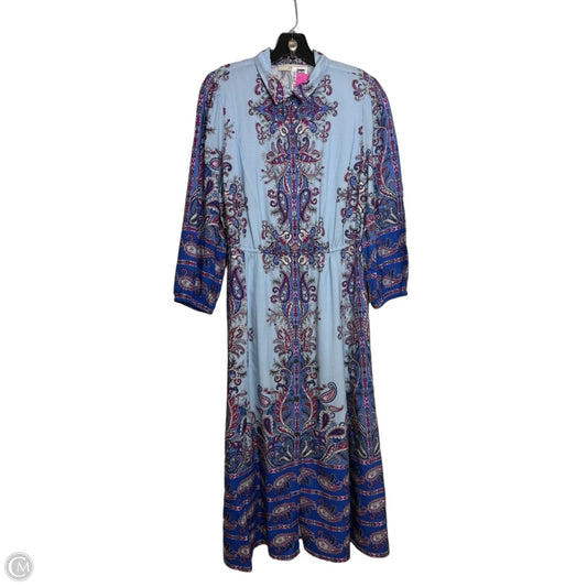 Dress Casual Midi By Loft In Blue, Size: Lp