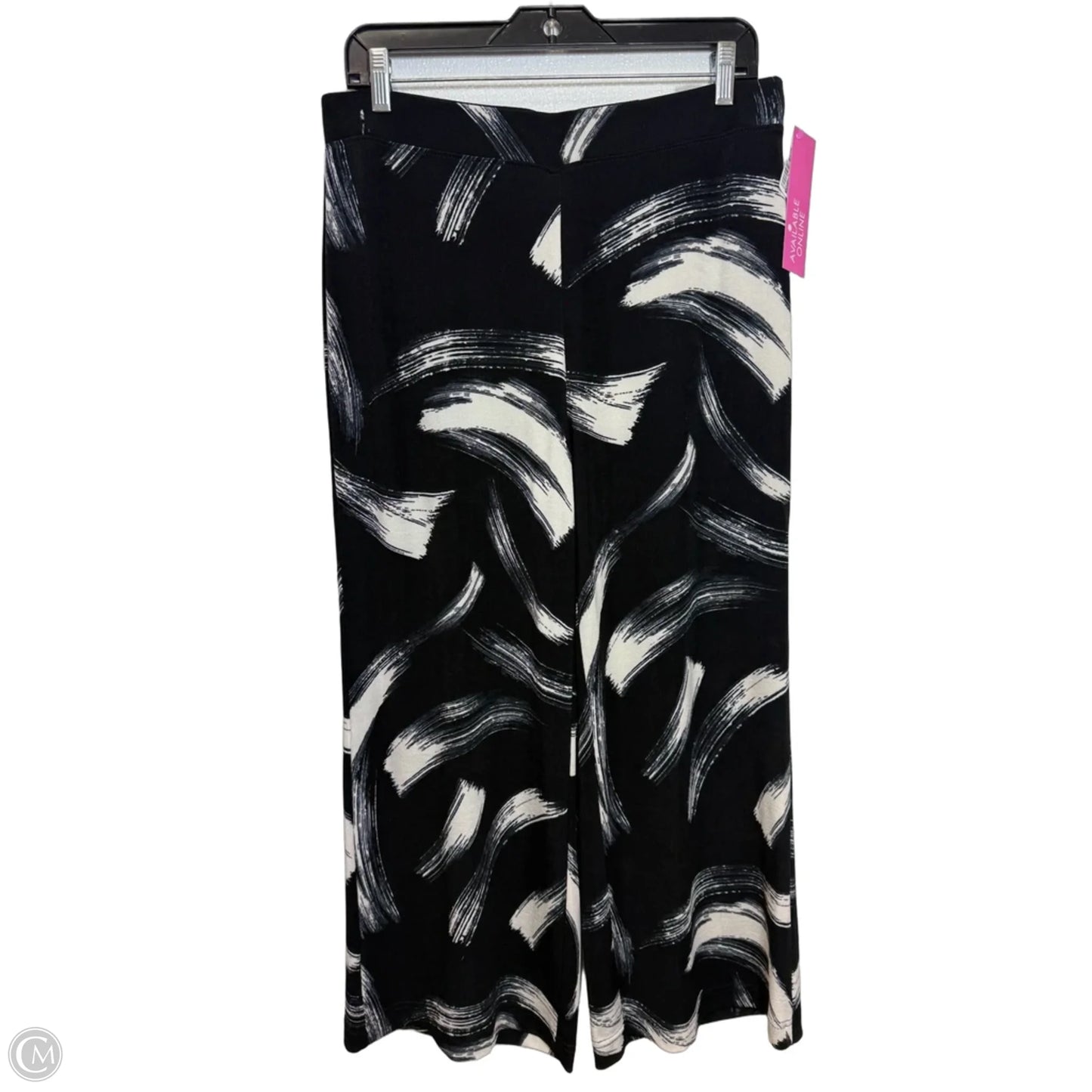 Pants Cropped By Chicos In Black & White, Size: S