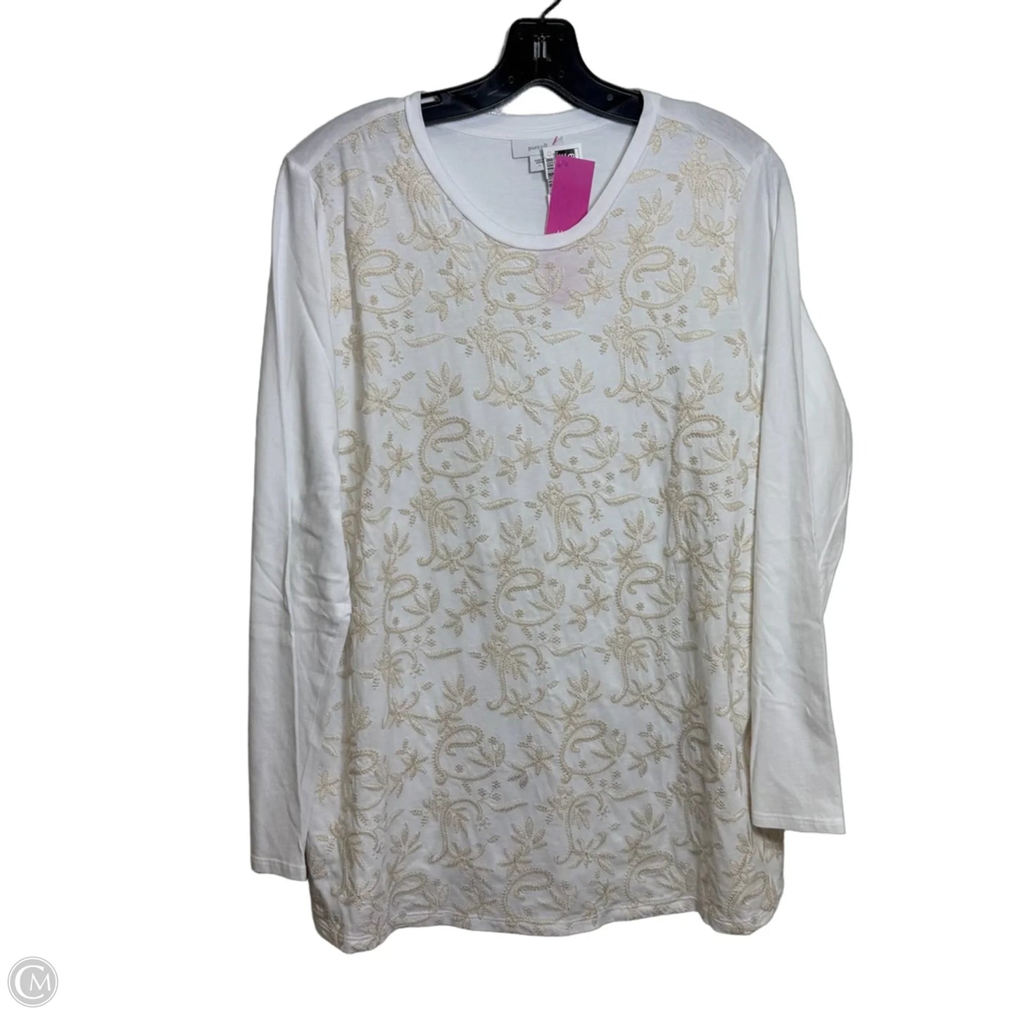 Top Long Sleeve Basic By J. Jill In White, Size: L
