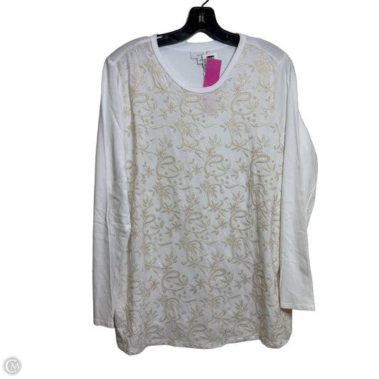 Top Long Sleeve Basic By J. Jill In White, Size: L