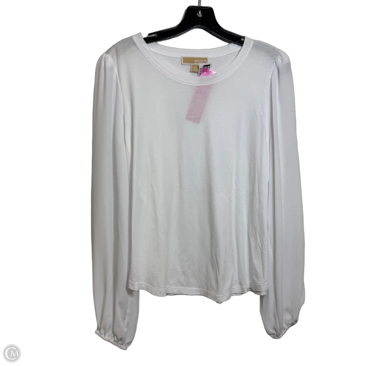 Top Long Sleeve Basic By Michael By Michael Kors In White, Size: Xl