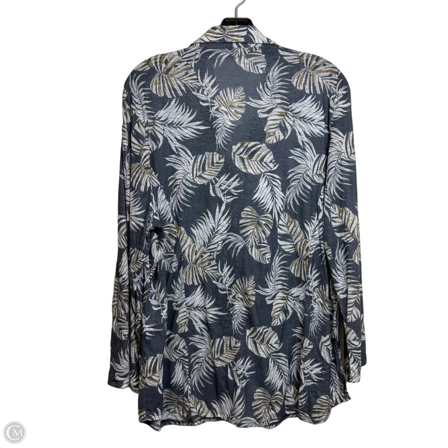 Top Long Sleeve By Clothes Mentor In Grey, Size: Xxl
