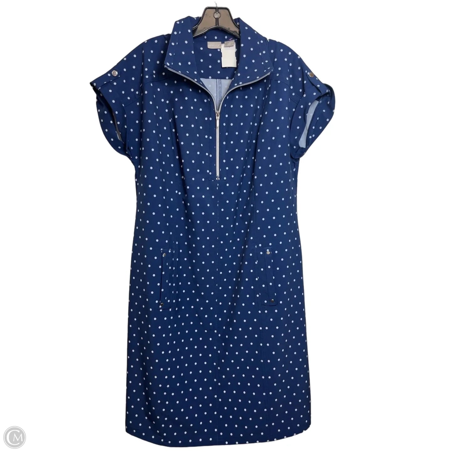 Dress Casual Midi By Chicos In Polkadot Pattern, Size: L