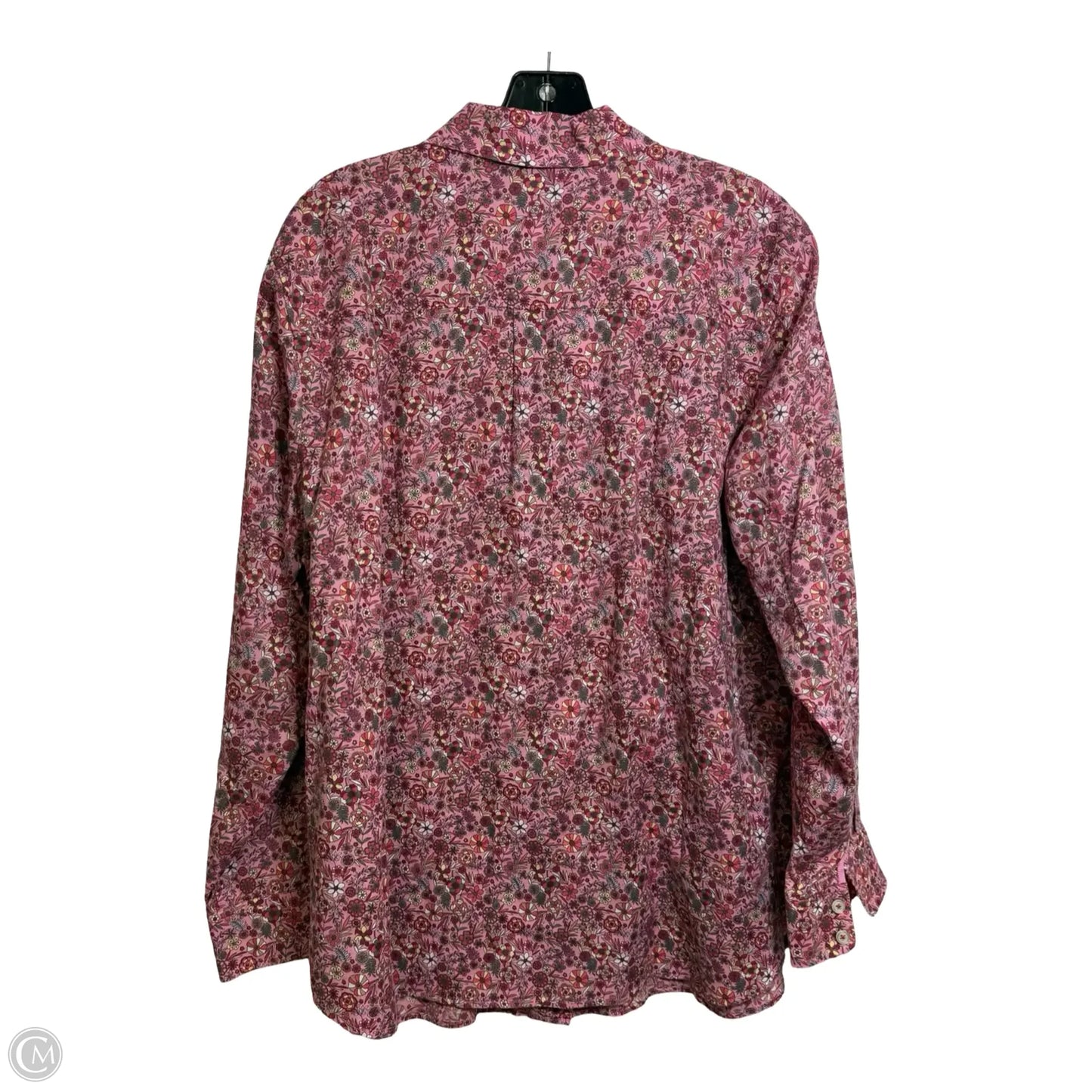 Top Long Sleeve By Talbots In Pink, Size: 2x