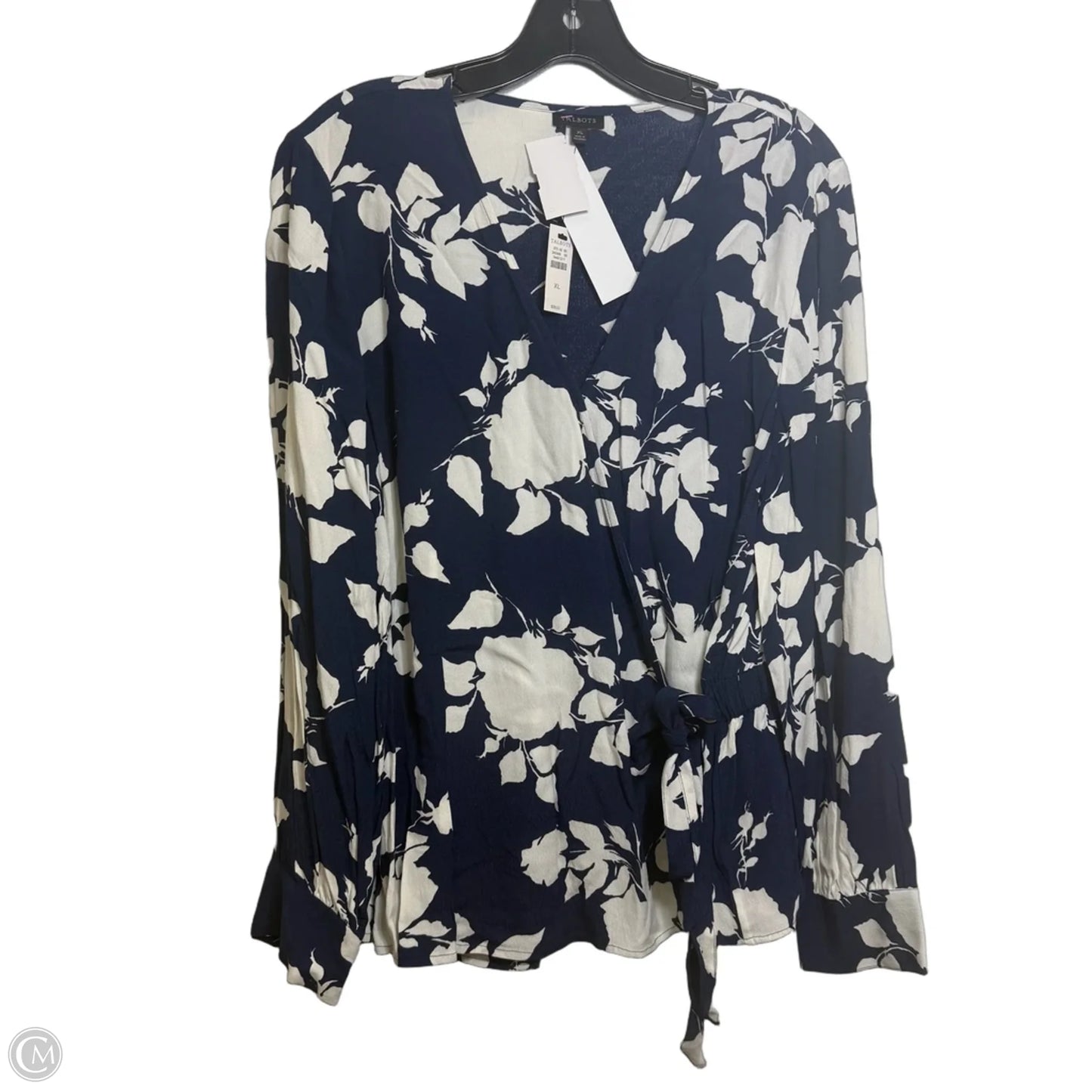 Top Long Sleeve By Talbots In Blue, Size: Xl