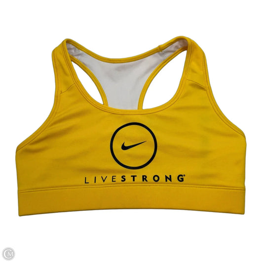 Athletic Bra By Nike In Yellow, Size: S