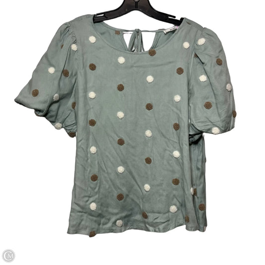 Top Short Sleeve By Mine In Green, Size: M