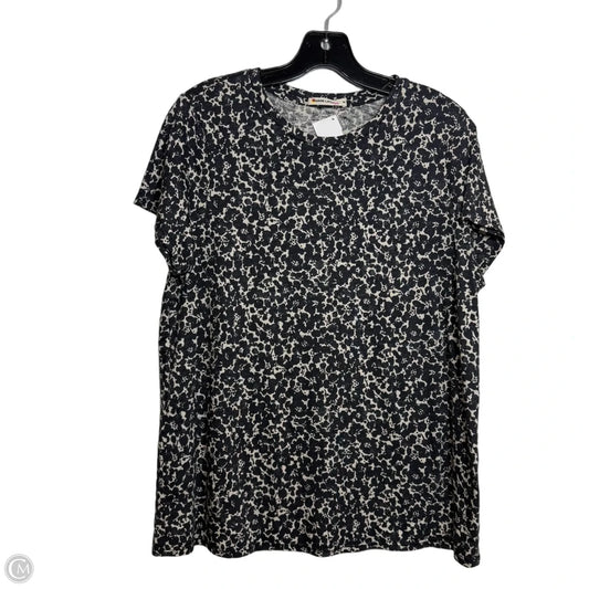 Top Short Sleeve By Marine Layer In Black & Cream, Size: M