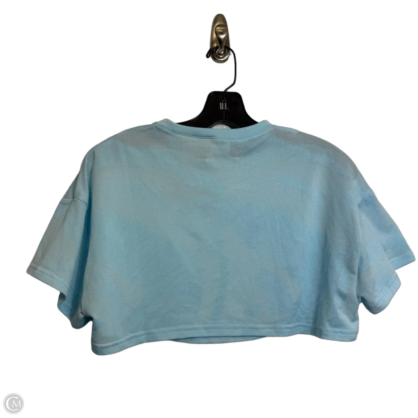Cropped Athletic Top Short Sleeve By Gym Shark In Blue, Size: S