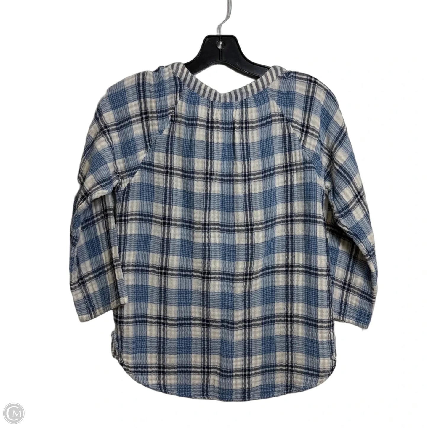 Top Long Sleeve By Velvet In Plaid Pattern, Size: S