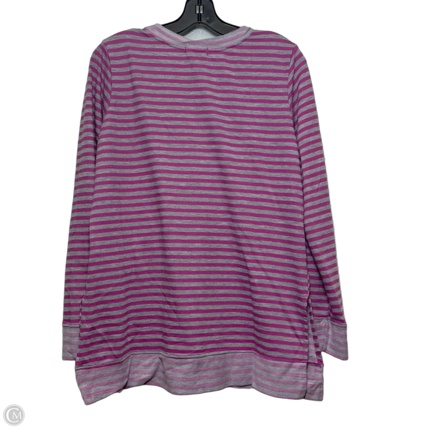 Top Long Sleeve By Fresh Produce In Grey & Purple, Size: M