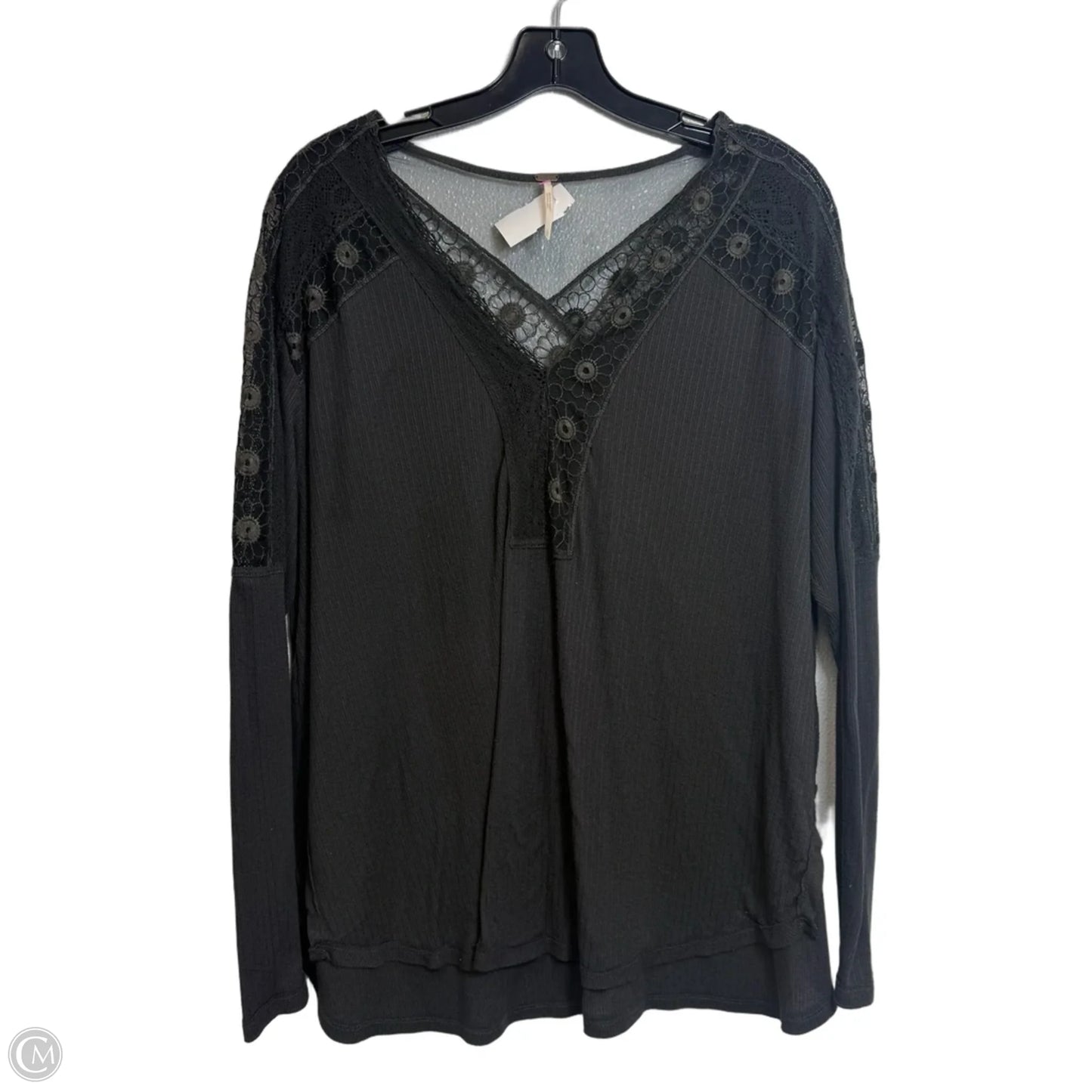 Top Long Sleeve By Free People In Black, Size: L