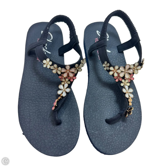 Sandals Flats By Skechers In Navy, Size: 8