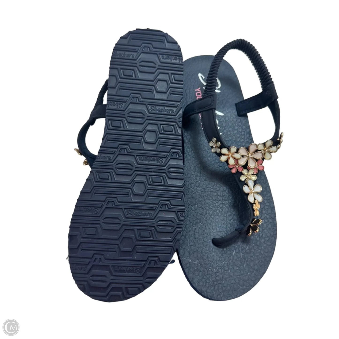 Sandals Flats By Skechers In Navy, Size: 8