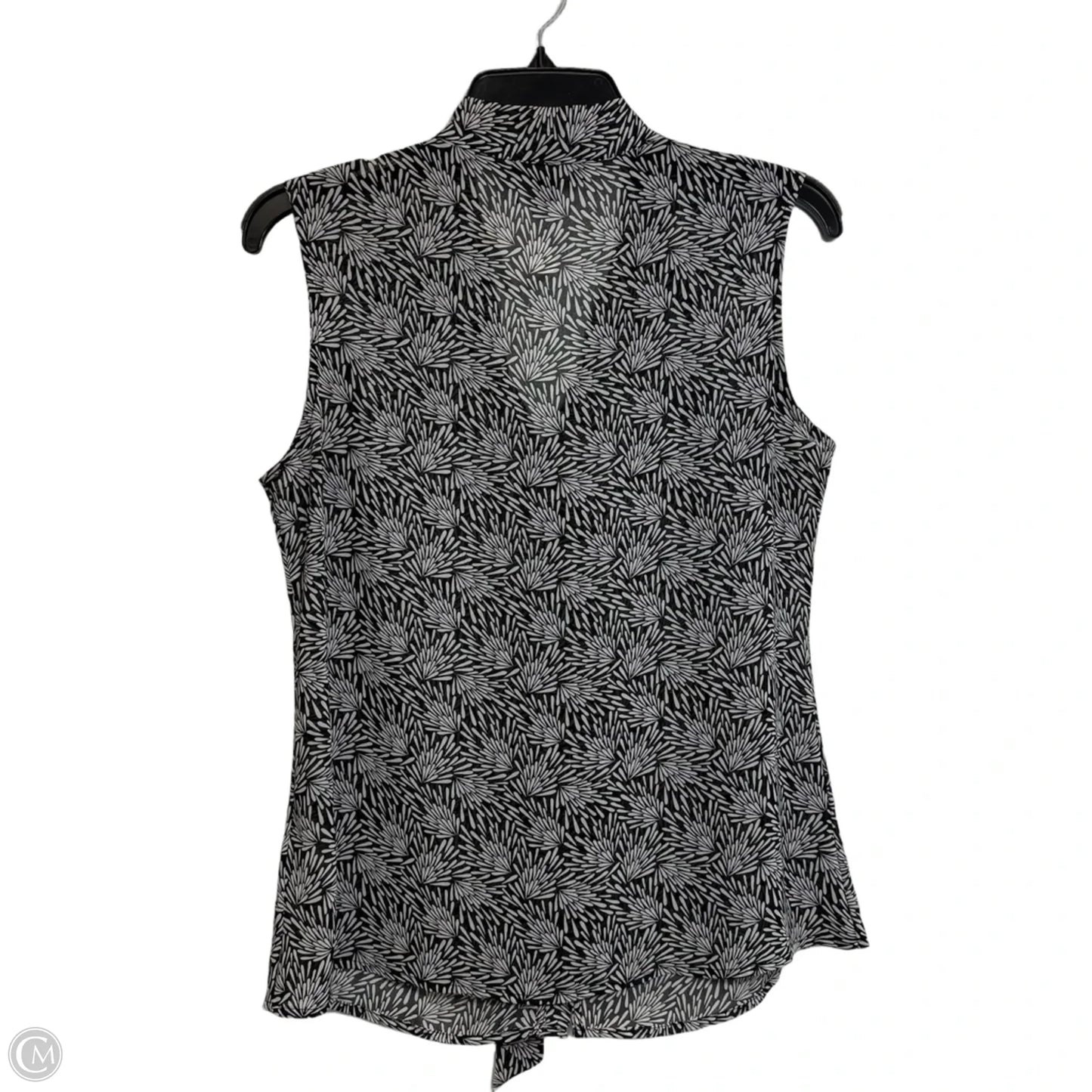 Top Sleeveless By Banana Republic In Black & White, Size: M